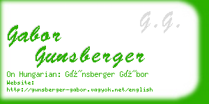 gabor gunsberger business card